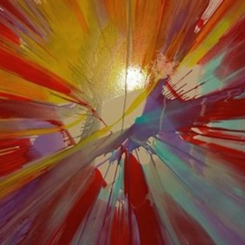 Modern Abstract Canvas Painting 'Drifting Sky"